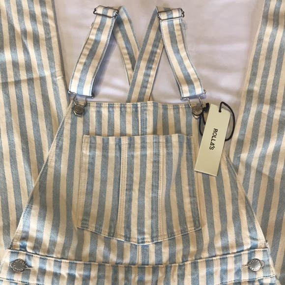 **LAST 1** Rolla's Original Overalls High Rise Straight in Sky Stripe Size 29 - Picture 7 of 12